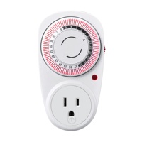 Minuteur mécanique 24 heures avec prise standard américaine, mini minuteur portable pour usage intérieur