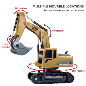 Samtoy1/24モデル2.4G5チャンネル合金建設工学玩具RCカートラックリモートコントロールショベルライト付き - Product Image 5