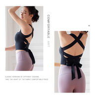 Soutien-gorge de sport réversible, écologique, léger, respirant et sans coutures pour femme, idéal pour le yoga et le fitness, avec bretelles très élastiques