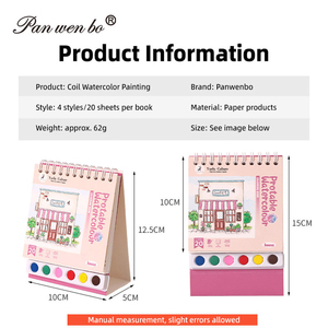 Ensemble de peinture à l'<span class=keywords><strong>aquarelle</strong></span> sans désordre Panwenbo pour enfants, peinture à l'eau avec livres de coloriage pour tout-petits - Product Image 2