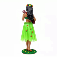 Figurine Resin Bobblehead Gadis Hawaii Kustom untuk Dekorasi Mobil & Rumah, Hadiah Patung Buatan Tangan