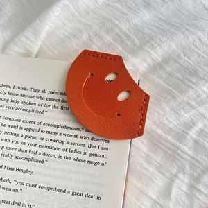 Cheap New Style Pu Leather Cute Page Corner Colorful Smile Face <b>Bookmarks</b> for Kids <b>Gifts</b> - Product Image 2
