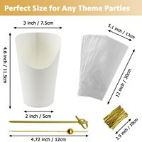 Support à gaufres et coupelles à frites en papier kraft blanc imprimé sur mesure, offre spéciale