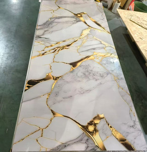 18mm cao bóng <span class=keywords><strong>PVC</strong></span> UV Partical Hội Đồng Quản trị hình học không thấm nước độ ẩm bằng chứng Hiện đại 1220*2440/2800mm 4 * 8ft đá cẩm thạch UV ván - Product Image 2