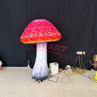 Ballon gonflable décoratif en forme de champignon sur le thème de la jungle, accessoires gonflables en forme de champignon pour scène DJ, champignons gonflables rouges