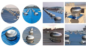 พัดลมแบบติดตั้งบนหลังคาใช้สำหรับระบายอากาศที่มีฐานสแตนเลส - Product Image 5