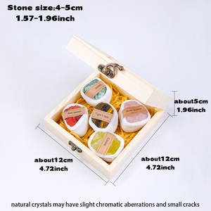קריסטל ריפוי אבן חן באיכות גבוהה <span class=keywords><strong>5</strong></span> סוגים של קופסת אבן גלם מתנה - Product Image 6