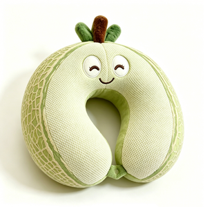 Customized Hami Melon U Shaped Plush <b>Neck</b> <b>Pillow</b>, Cantaloupe Fruit Travel <b>Neck</b> <b>Pillow</b> Plush - Product Image 4