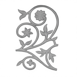 Portail de jardin en fer forgé décoratif sur mesure, robuste, en fonte, avec panneaux à motifs et composants ornementaux - Product Image 1