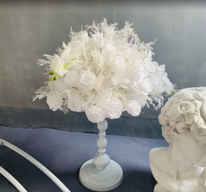 Boule de fleur blanche de mariage M-FB029 centres de table de mariage centre de table fleur artificielle 50/60cm boule de fleur pour la décoration de fête - Product Image 1