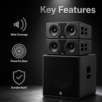 Système de sonorisation professionnel Line Array avec caisson de basses, équipement audio PA, enceinte de scène pour concert, performance live, événement