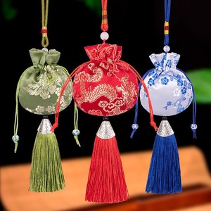 Traditional Chinese Herbal Sachet Round Pest And Moth Repellent For Wardrobe Car Gift With Embroidery Design - Product Image 4