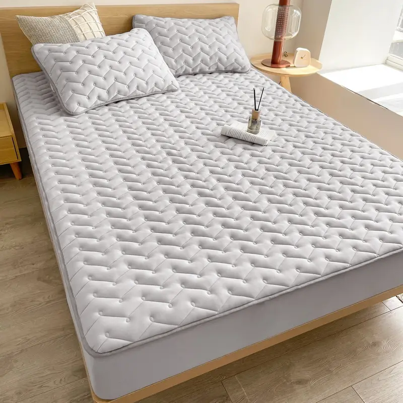 Soybean fiber mattress breathable mattress Simmons protective mat Eco-skin plush wavy waterproof mattress cover