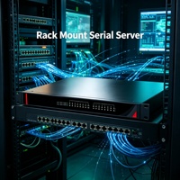 Équipement série 16 ports 1U pour montage en rack, RS485 RS232 vers Ethernet, Modbus RTU TCP SNMP Web, alimentation redondante YLDJ-0216