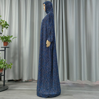 Robe longue ample florale en viscose pour femme musulmane, style traditionnel et modeste, idéale pour la prière du Ramadan et le Moyen-Orient, Caftan de prière du Ramadan 2026