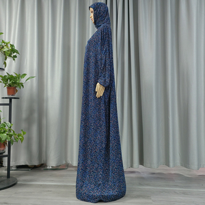 Abito Tradizionale Musulmano Modesto per Donne 2026, Viscosa, per Preghiera <span class=keywords><strong>del</strong></span> Ramadan, Stile Mediorientale, Floreale, Ampio, Lungo, Caftan - Product Image 5