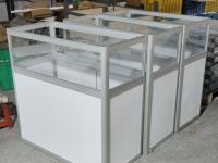 Vitrine Pliable en Verre pour Bijoux et Montres, Présentoir de Comptoir, Kiosque et Meuble pour Magasin, Présentoir à Bijoux