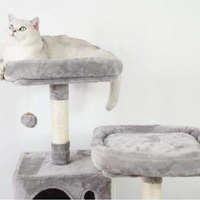 Tour pour chat de luxe de haute qualité, griffoir haut pour animaux de compagnie, mobilier moderne en bois, maison pour chat avec structure d'escalade, emballé en carton