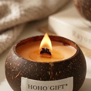 Vela aromática de cáscara de coco, vela perfumada de larga duración, cera de soja de cáscara de coco, recuerdo navideño, vela perfumada de alta gama - Product Image 2