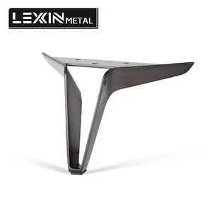 Sofá de aleación de titanio, mueble de Metal negro con patas de diseño hueco reemplazables, nuevo y de moda para sofá y armario de 160mm de altura