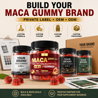 Gummies de Maca Marque Blanche OEM 2000mg 60 Gummies Racine de Maca Noire Rouge Jaune du Pérou Soutien Énergétique Sans Sucre
