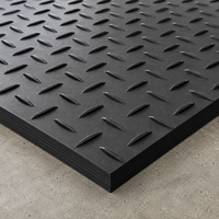 Tapis de chantier en HDPE antidérapants, panneaux de routes temporaires pour excavatrices, chargeuses, camions à benne basculante et grues mobiles
