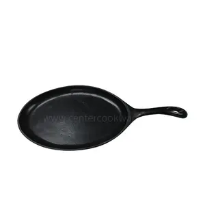 Groothandel Goedkope Prijs Non Stick Doorgewinterde Gietijzeren Grill Pan Olie Bbq Grill Voedsel Koekenpan Bakplaat Pan Fornuis Top bakplaten