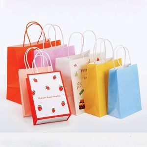 Bolsa de Compra Biodegradable, Bolsa de Papel Kraft Amarilla Personalizada con Impresión para Tiendas - Product Image 6