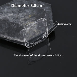 Verre de montre en saphir personnalisé en usine, diamètre 3,8 cm, avec trous percés et rainurés - Product Image 5