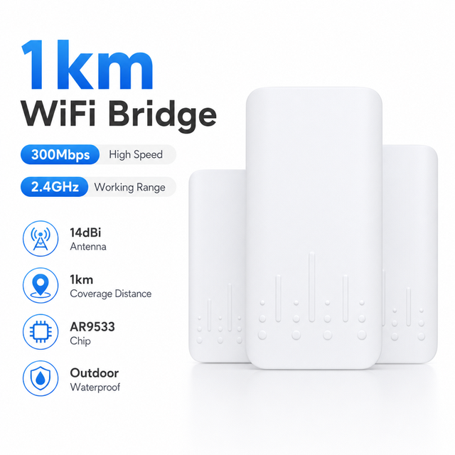 Outdoor 5 Ghz Wifi Wireless Bridge 300mbs 1km Home Router Cpe Long Range Access Point Cpe