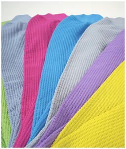 女性屋外ハイウエストおなかコントロールヨガパンツ弾性圧縮ジムシームレススクランチビッグバットハニカムレギンスパープル - Product Image 5