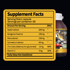 Grosir kapsul Herbal kualitas tinggi ekstrak tiram kapsul energi pria Maca akar Maca pil Boost pria - Product Image 4