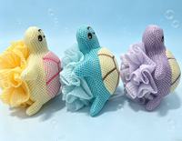 Serviette de bain en maille de coton PP pour bébé, motif tortue de dessin animé, lapin, animaux, fleur, grande taille, douce, non-éclatante, pour enfants, OEM