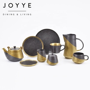 Joyye-plato de cena de baño, chapado en oro, 25cm, hecho a mano, 10 pulgadas, platos de Navidad - Product Image 5