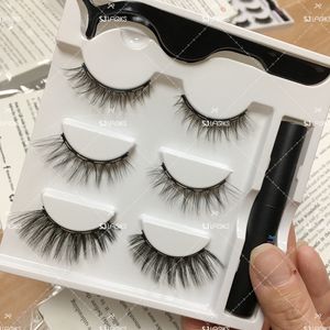Kit de <span class=keywords><strong>cils</strong></span> magnétiques et d'eye-liner en gros, 3 paires réutilisables, aspect naturel, <span class=keywords><strong>cils</strong></span> 3D, application facile, OEM ODM, marque privée - Product Image 3