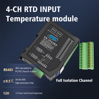 Module d'entrée RTD 4 canaux avec entrée analogique pour l'acquisition de température, convertisseur Modbus TCP PT100 vers RS485