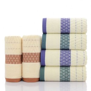 Serviettes de bain en coton tricoté 100 % écologiques, personnalisables avec logo, ensemble de serviettes de spa, motif Dobby, pour adultes, cadeau familial ou usage hôtelier, vente en gros - Product Image 4