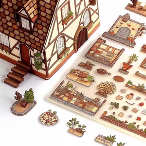 Adesivo fai da te per la scena dei cartoni animati di Natale 3D adesivo decorativo per creare la tua Mini stanza per la decorazione della casa - Product Image 1