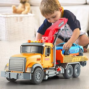 Funny Kid Cheap Friction Car Crane Dump <strong>Truck</strong> <strong>Toy</strong> with Light Sound Large <strong>Tow</strong> <strong>Truck</strong> <strong>Toy</strong> Friction Powered Transport Crane Kid Gift