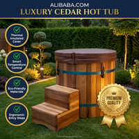Baignoire de trempage à froid en bois de cèdre 300L avec refroidisseur, certifiée CE ETL, pour fabricants (OEM)