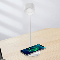 Lámpara de Escritorio LED de Lectura con Carga Inalámbrica Recargable, Lámpara de Mesa de Estudio y Oficina, Lámpara de Escritorio Moderna Inalámbrica de 5V con Luz Nocturna Atardecer
