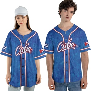 Camiseta de Béisbol de Cuba con Sublimación, Camiseta con la Bandera de Cuba, Camiseta Cubana para Hombre y Mujer, Camiseta con la Bandera de Cuba y Estados Unidos - Product Image 5
