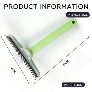 Peigne anti-<span class=keywords><strong>puces</strong></span> et brosse à poils rotative à 360° avec aiguilles en acier inoxydable, autonettoyante, portable et sûre pour chats et chiens - Product Image 4