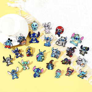 주식 제조 업체 도매 사용자 정의 귀여운 만화 단추 핀 금속 부드러운 에나멜 핀 - Product Image 2