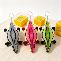 Porte-clés en peluche crocodile personnalisé unisexe, faible MOQ, OEM ODM, breloque de sac en peluche douce, jouets en peluche animaux, directement de l'usine