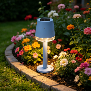 Lampadaire <span class=keywords><strong>solaire</strong></span> extérieur élégant OEM/ODM avec LED chaude et bande décorative transparente pour l'éclairage des cours, allées et chemins. - Product Image 1