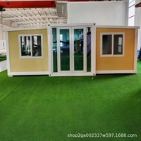 Maison mobile à double aile extensible de 20 pieds, panneaux sandwich EPS, entièrement finie, style ferme moderne du milieu du siècle, petite maison, fournie directement par l'usine