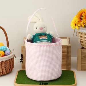 Cesta de Pascua al por mayor <span class=keywords><strong>para</strong></span> niños, diseño de conejo, <span class=keywords><strong>para</strong></span> regalo, decoración de Pascua, cesta de caza de huevos, regalo personalizado <span class=keywords><strong>para</strong></span> fiestas y festivales - Product Image 4
