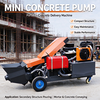 Mini pompe à béton diesel, moteur haute efficacité, productivité 10-15 m³/h, livraison rapide personnalisée pour chantier de construction