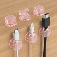 Organisateur de câble magnétique sans perçage pour pince de câble adhésive en plastique de bureau support d'écouteur de crochet de prise fixe pour salle de bain
